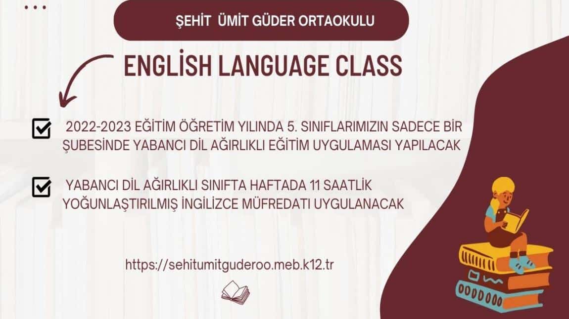 5. Sınıf Yabancı Dil Ağırlıklı Eğitim Uygulaması